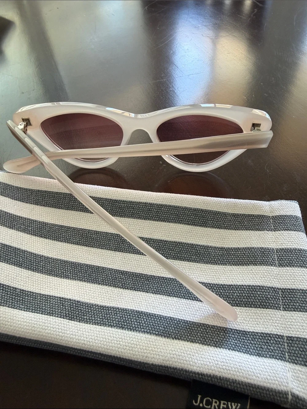 J. Crew Blush Bungalow Cat Eye Sunglasses with Pink Lenses